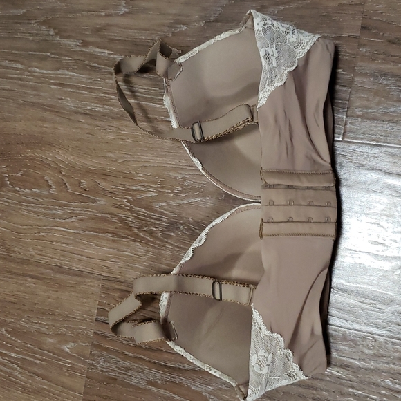 (32DDD) Parisa Fé Lacy Padded Support Bra Neutral Intimates Everyday Bow Accent - Picture 10 of 10